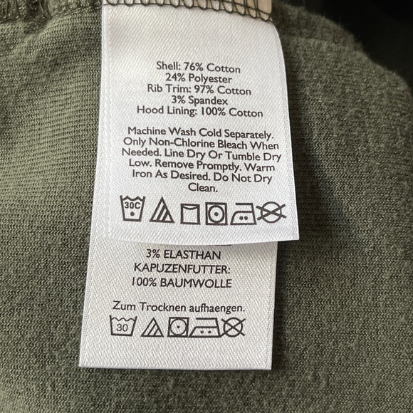 Eddie Bauer Hooded Full Zip Sweater Women Size PM Green Pocket Velvet Velour - Picture 8 of 11